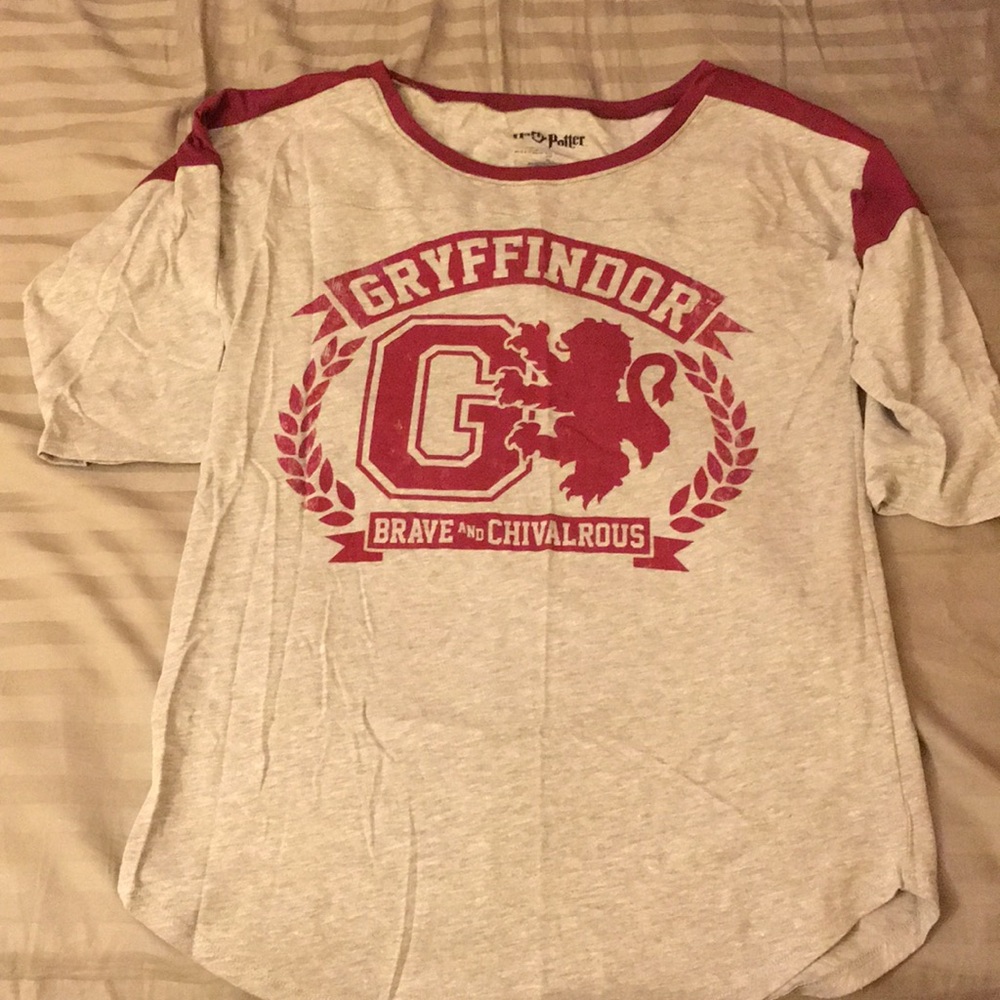 Harry Potter Gryffindor tee shirt 3/4 sleeve